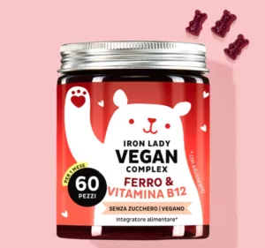 Confezione di Iron Lady Vegan Complex - integratore vegano di ferro e vitamina C