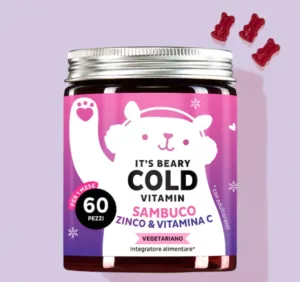 Confezione di "It's Beary Cold Vitamin" - integratore con estratto di sambuco, zinco e vitamina C